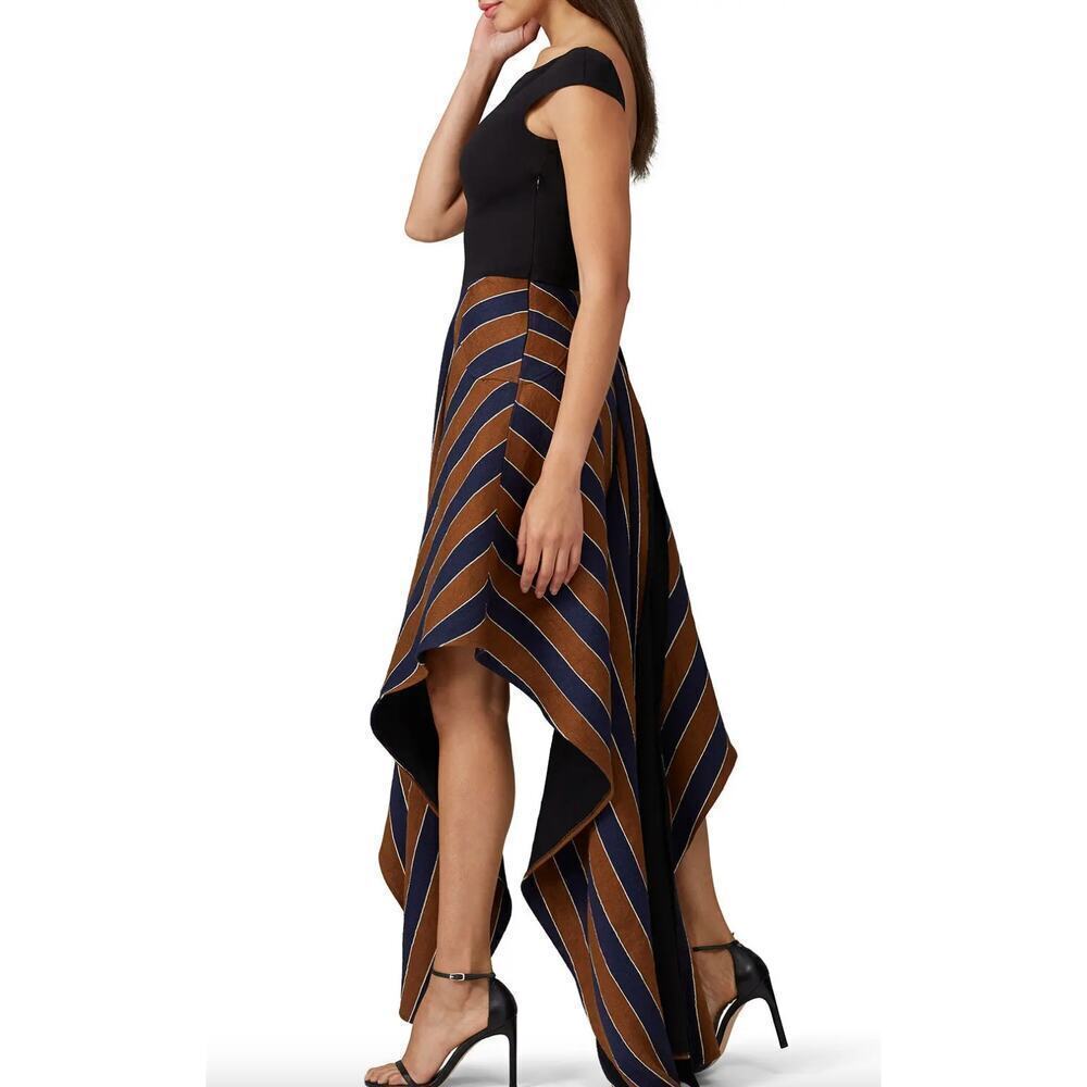Esteban Cortazar Striped Open Back Dress SZ 42 - Picture 2 of 14